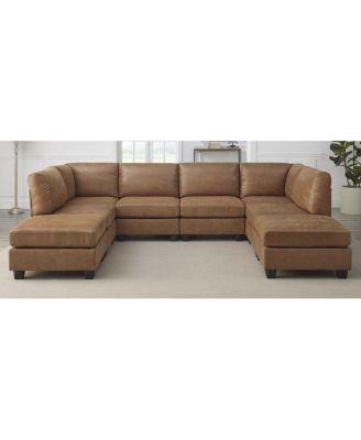 Faux Leather Modular Sectional