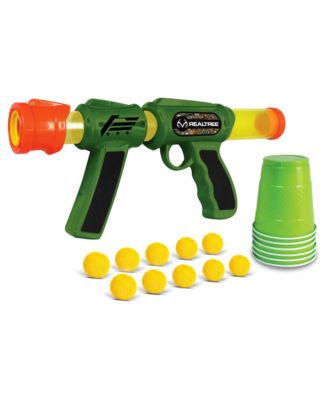 Air-Powered Foam Blaster Set, 20 ft Range, 10 Foam Balls & 6 Cups, Ages 6+