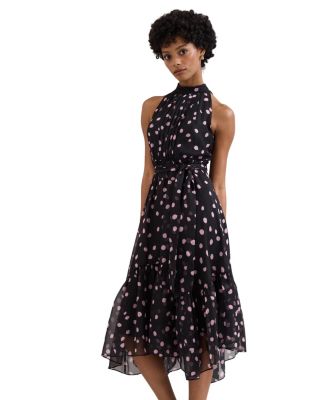 Women's Lucinda Polka-Dot Halter Midi Dress