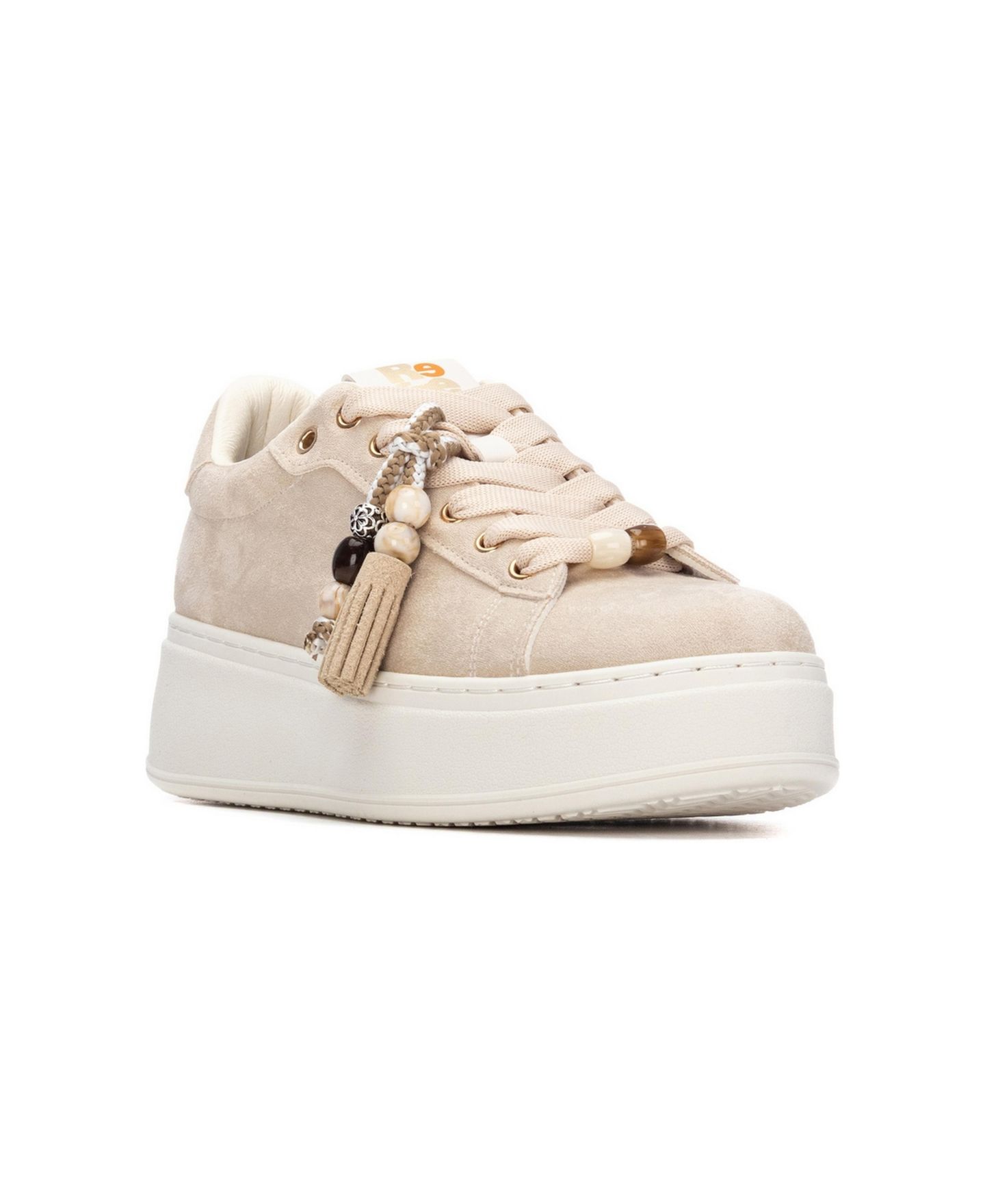 Женские кроссовки XTI Refresh Collection Platform Faux Suede, цвет: Бежевый — фото 1