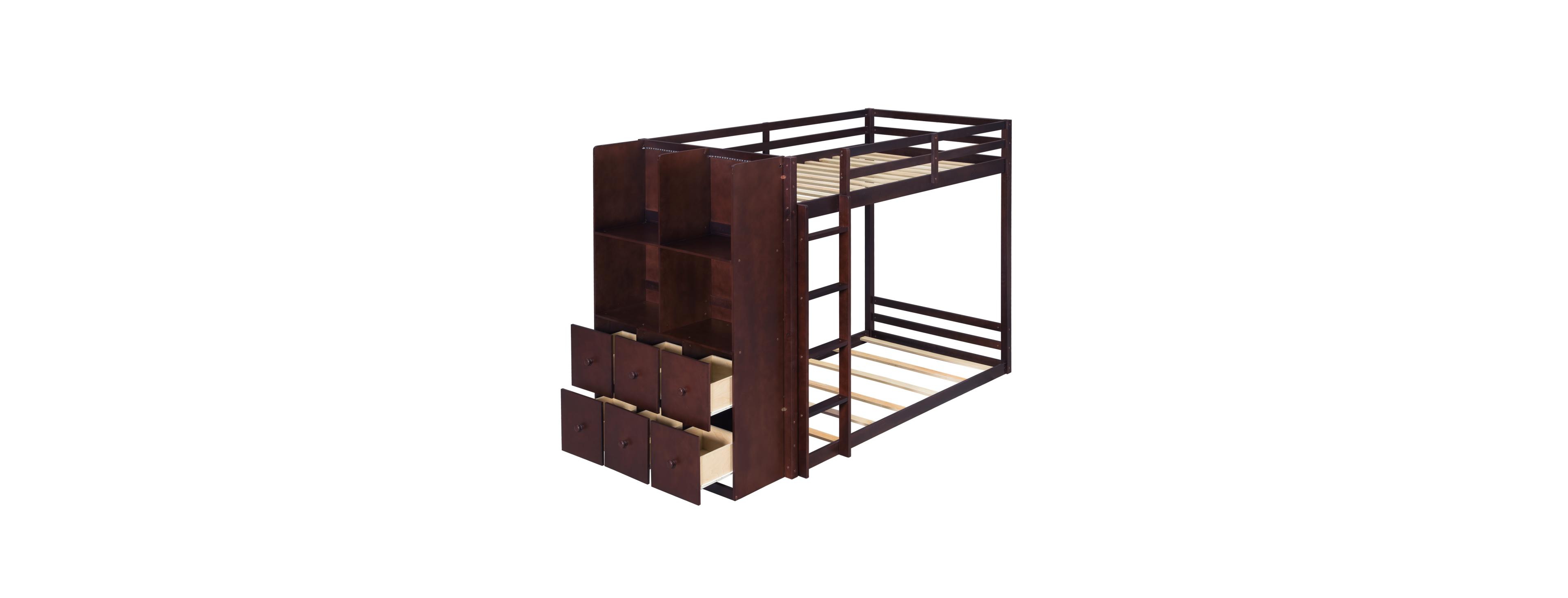 Streamdale Furniture Twin Size Bunk Bed with Drawers