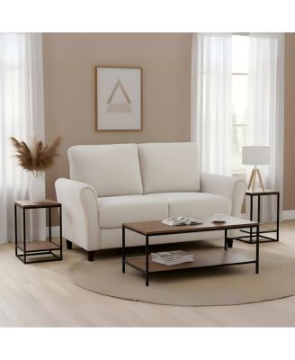 Patricia Curved Arm Mid-Century Modern 2-Seater Loveseat Sofa