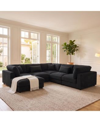 Corduroy Upholstered Modular Sectional