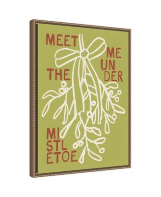 Mistletoe by Kikiandnim Framed Canvas Wall Art Print