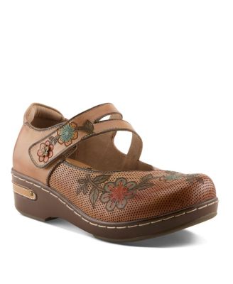 Women's Spring Step Mamataish Mary Jane with Hand-Painted Design