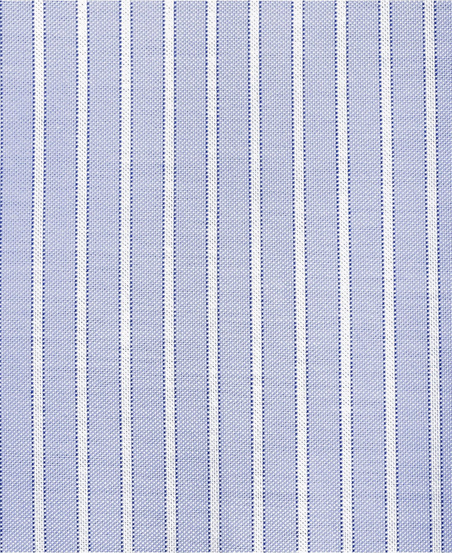 Женская рубашка Lands' End No Iron Supima Cotton Relaxed Fit Oxford Dress Shirt, цвет: Прозрачный синий небесно-голубой / Полосатый — фото 4