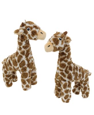 Safari Giraffe 2 Pack, Durable Plush Squeaky Dog Toy