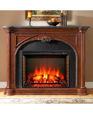 33 Inch Electric Fireplace Insert with Realistic Flame and Remote Control
