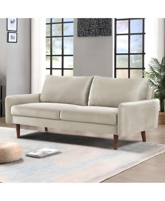 Kent Modern Velvet Sofa with Tapered Wooden Legs