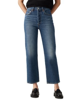 Women's Ribcage High-Rise Straight Ankle Jeans