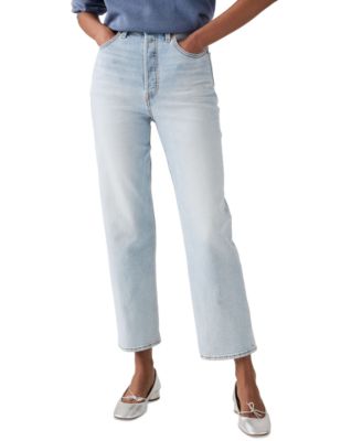Women's Ribcage High-Rise Straight Ankle Jeans