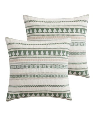 Pine Tree Jacquard 2-Piece Sham Set, European