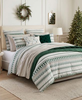 Pine Tree Jacquard Textured 3-Piece Comforter Sets