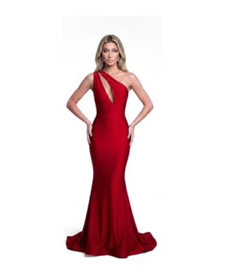 Women's Asymmetrical Cutout Mermaid Evening Gown