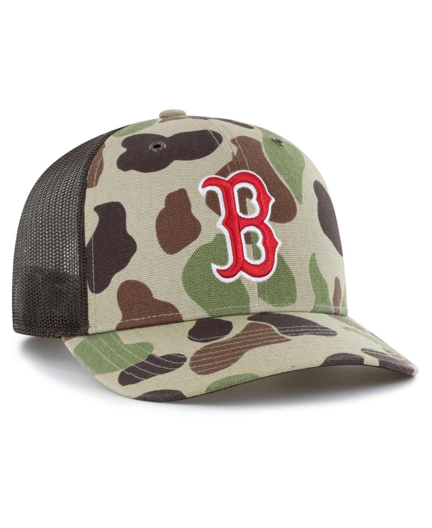 Мужская кепка '47 Brand Camo Boston Red Sox Duck Camo Trucker Hat — фото 2