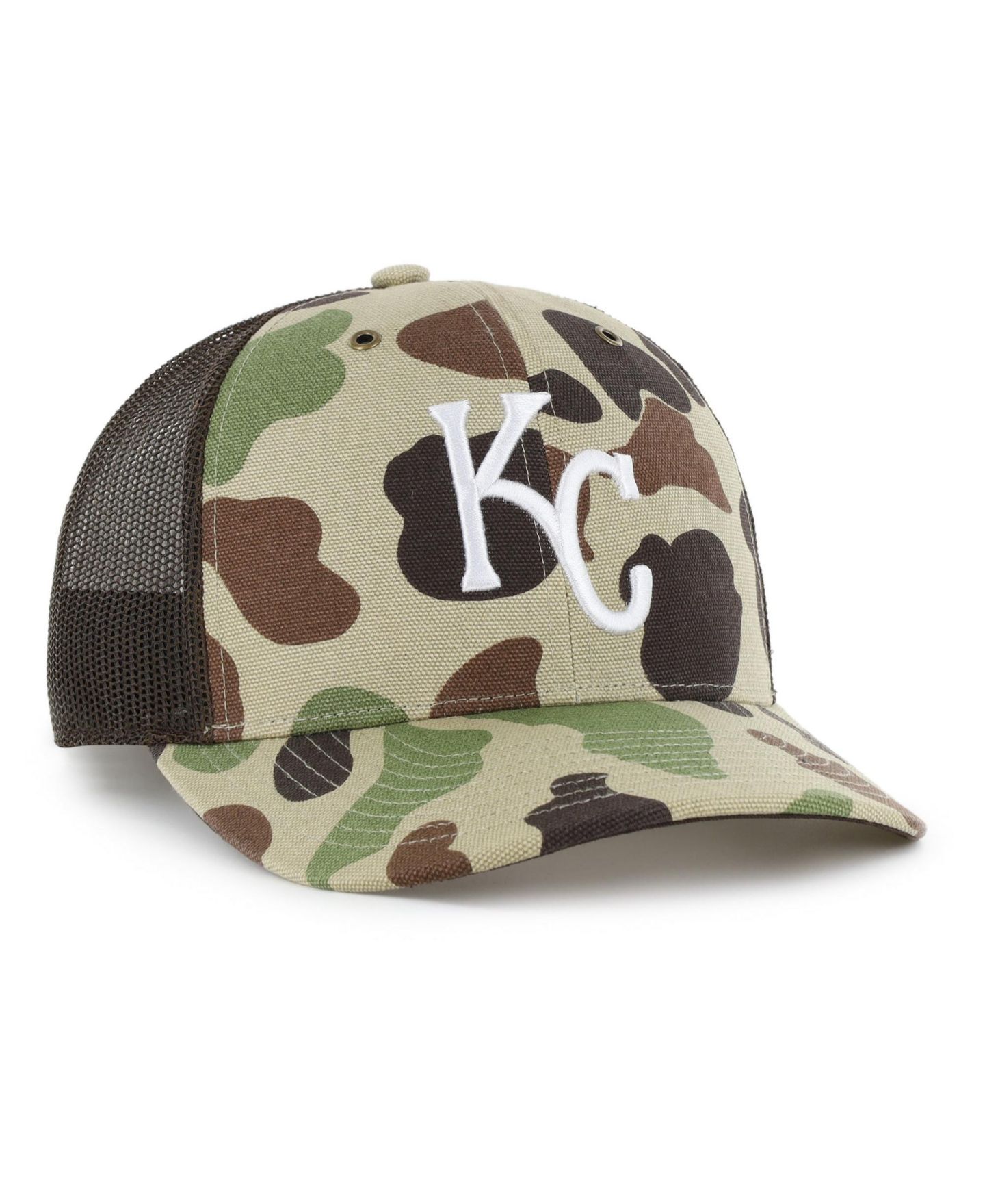 Мужская кепка '47 Brand Camo Kansas City Royals Duck Camo Trucker Hat — фото 2