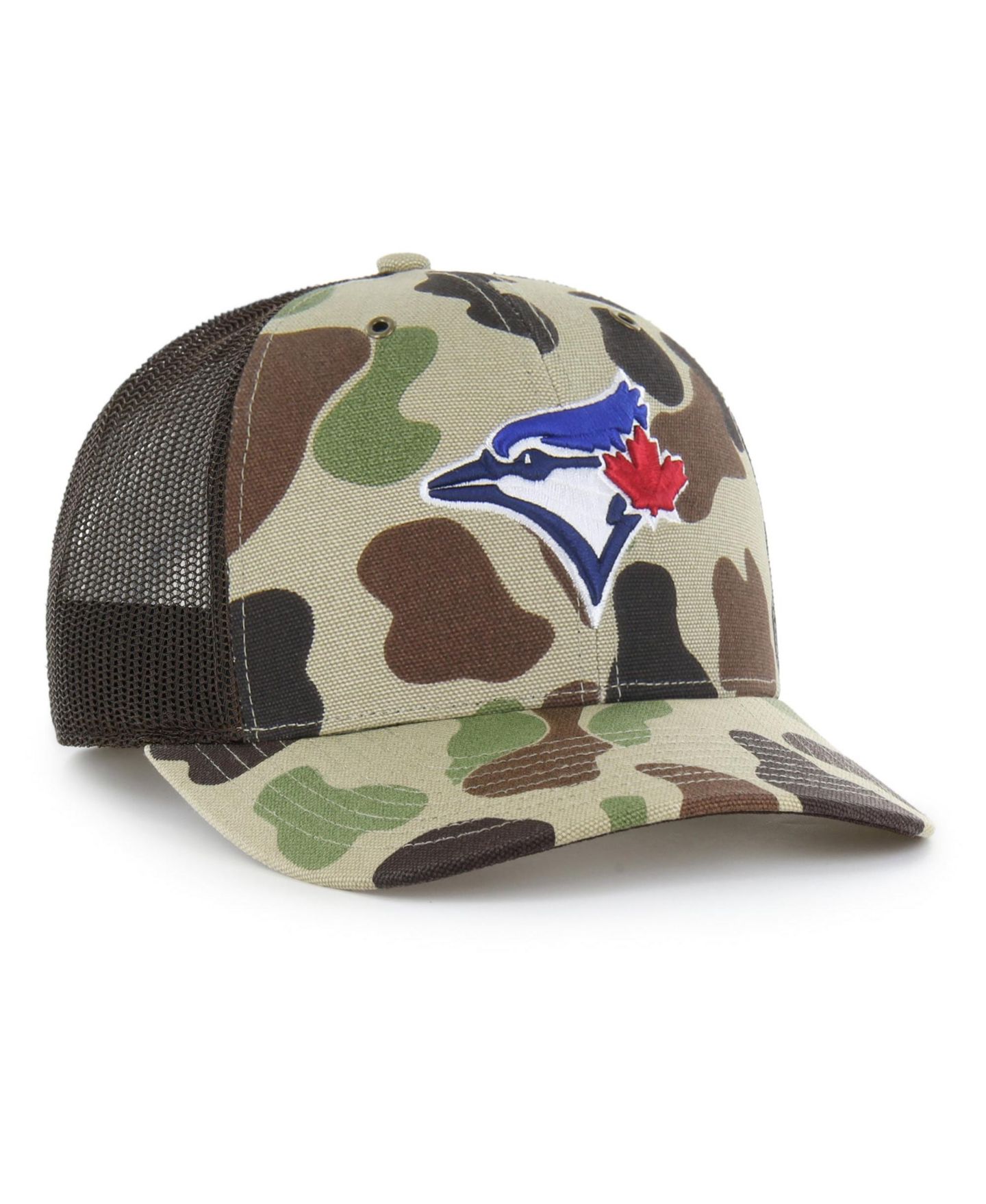 Мужская кепка '47 Brand Camo Toronto Blue Jays Duck Camo Trucker Hat — фото 2