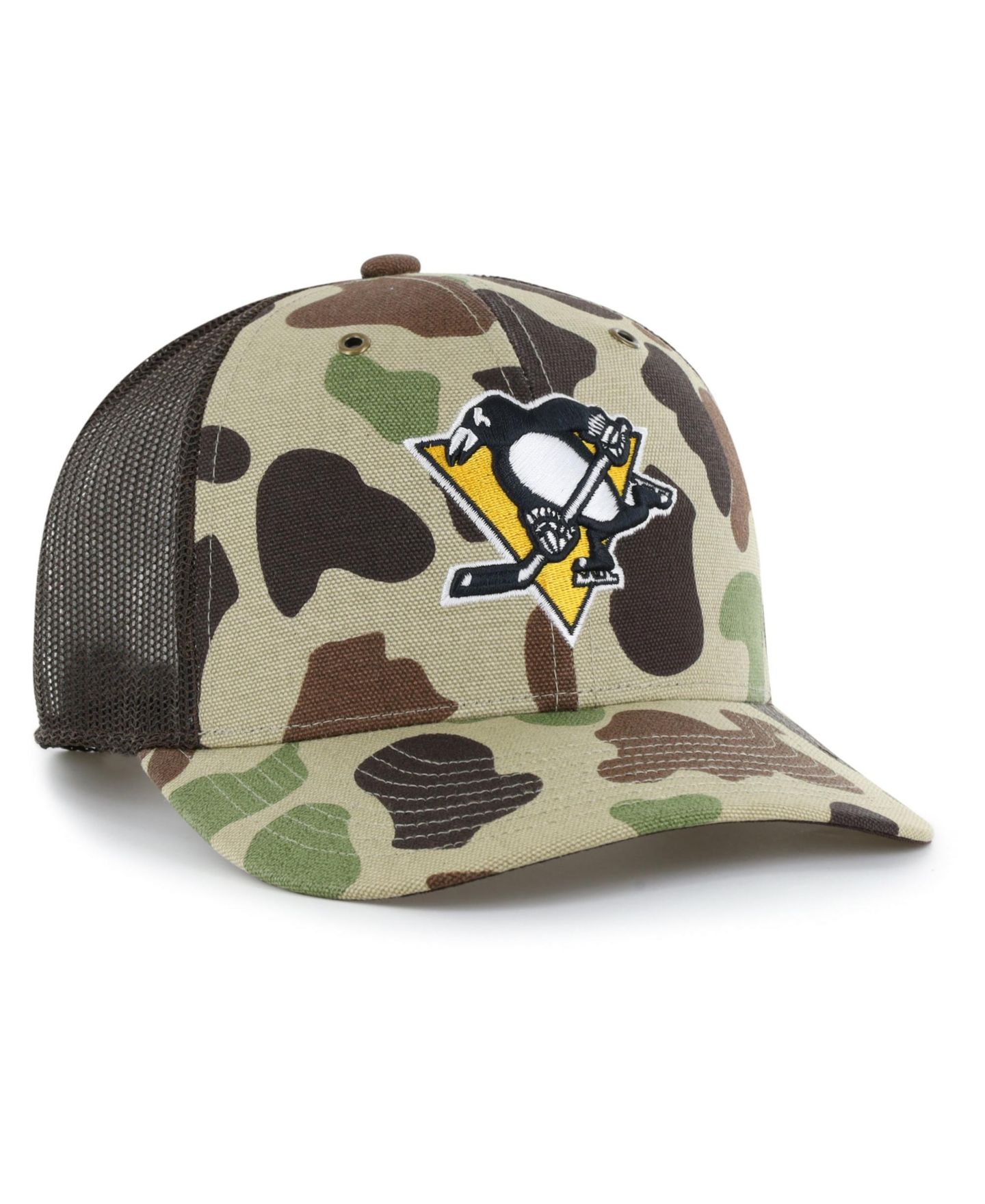Мужская кепка '47 Brand Camo Pittsburgh Penguins Duck Camo Trucker Hat — фото 2