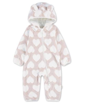 Baby Boys' Sherpa Hooded Zip-Up Pramsuit