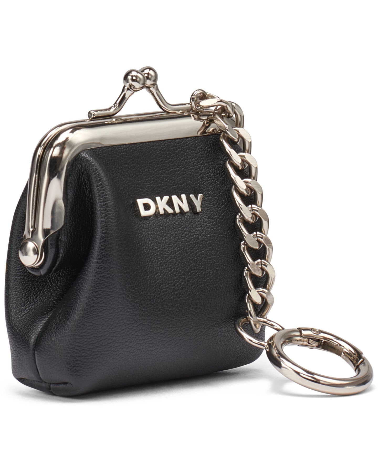 Женский брелок DKNY Bag & Lipstick Rhinestone Embellished Bag Charm, цвет: Чёрный / Серебряный — фото 8