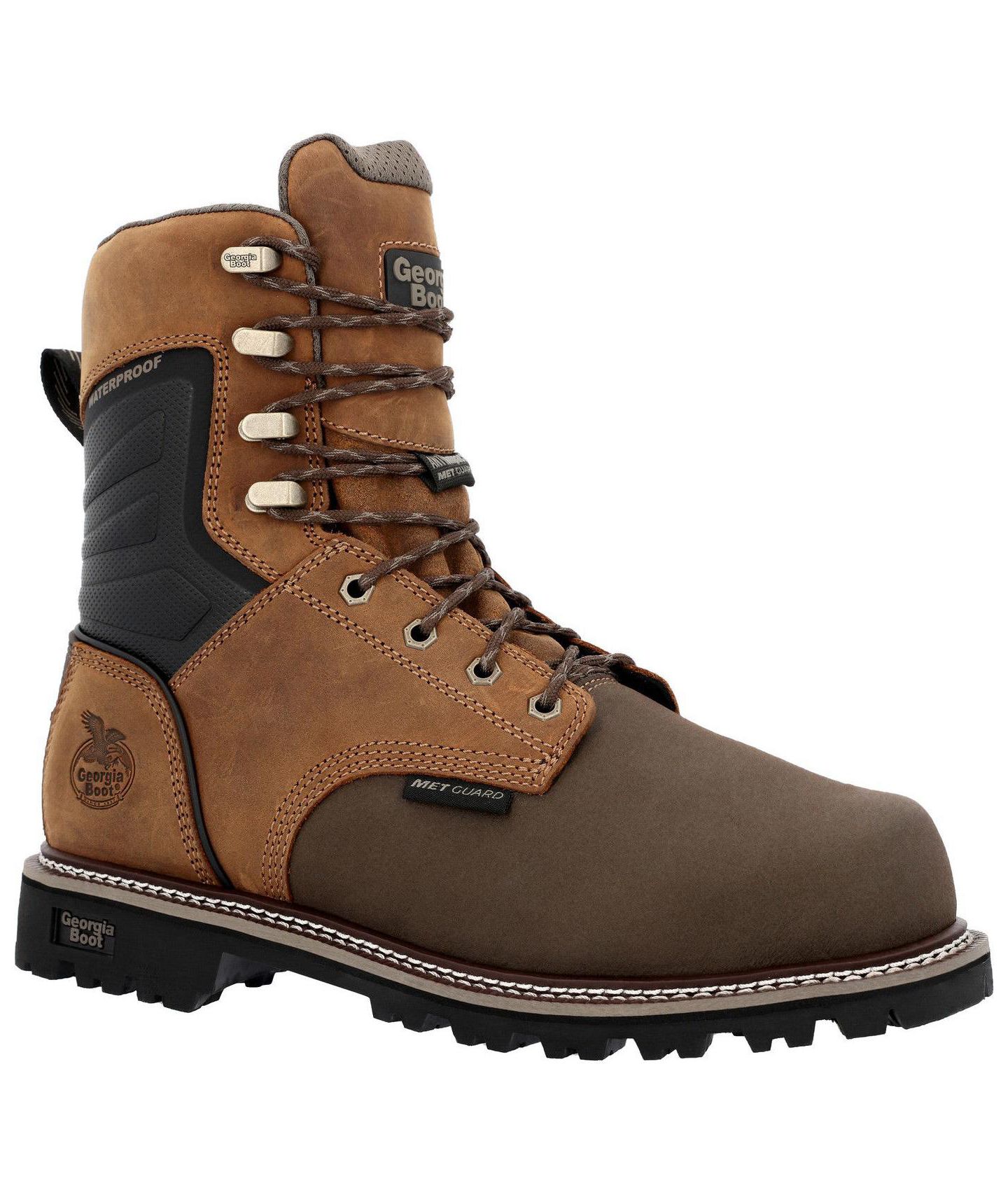 Мужские ботинки GEORGIA BOOT Brute Composite Toe Met Guard Waterproof Work Boot, цвет: Коричневый — фото 4