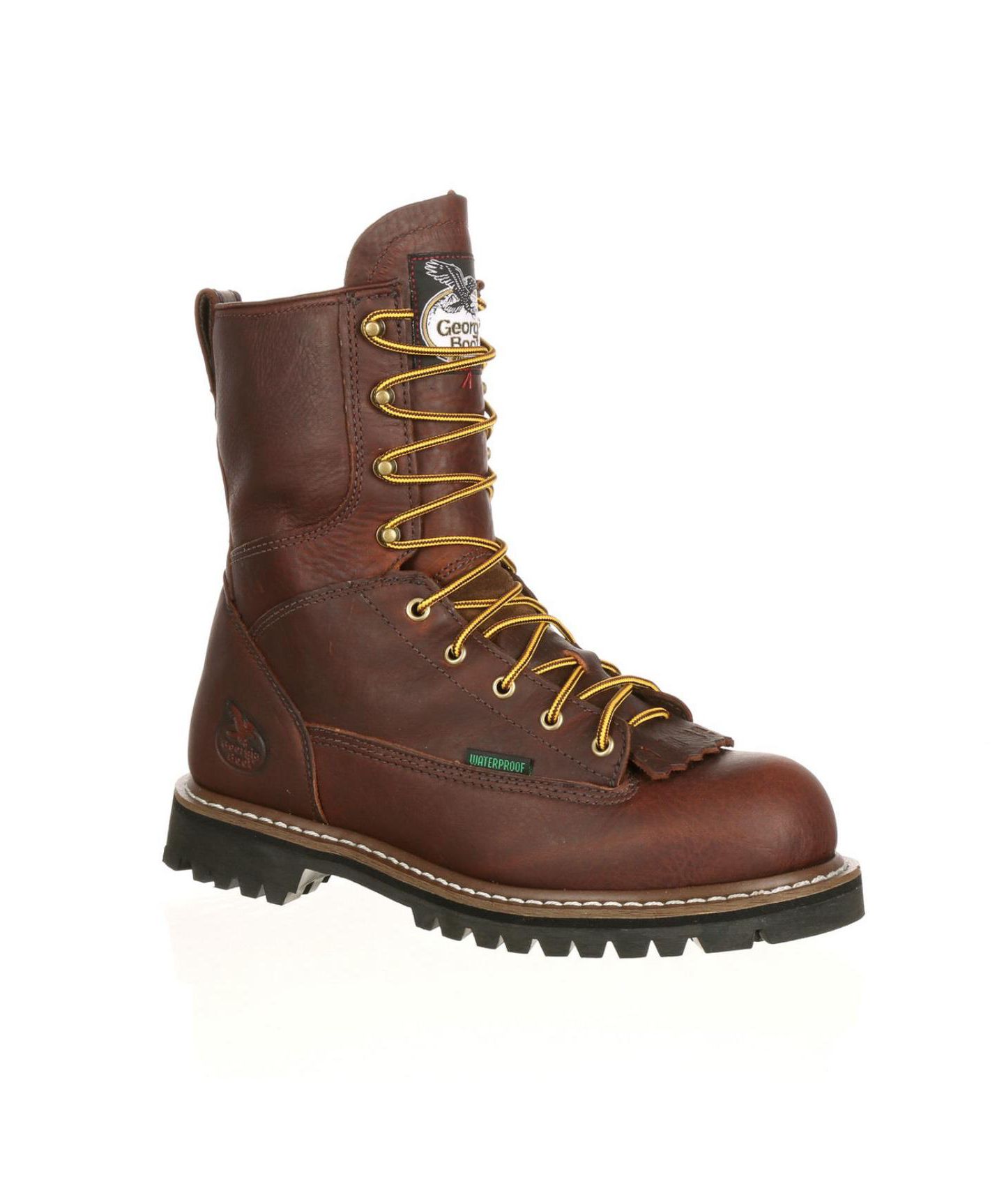 Мужские ботинки GEORGIA BOOT Steel Toe Waterproof Lace-To-Toe Work Boot, цвет: Коричневый — фото 9