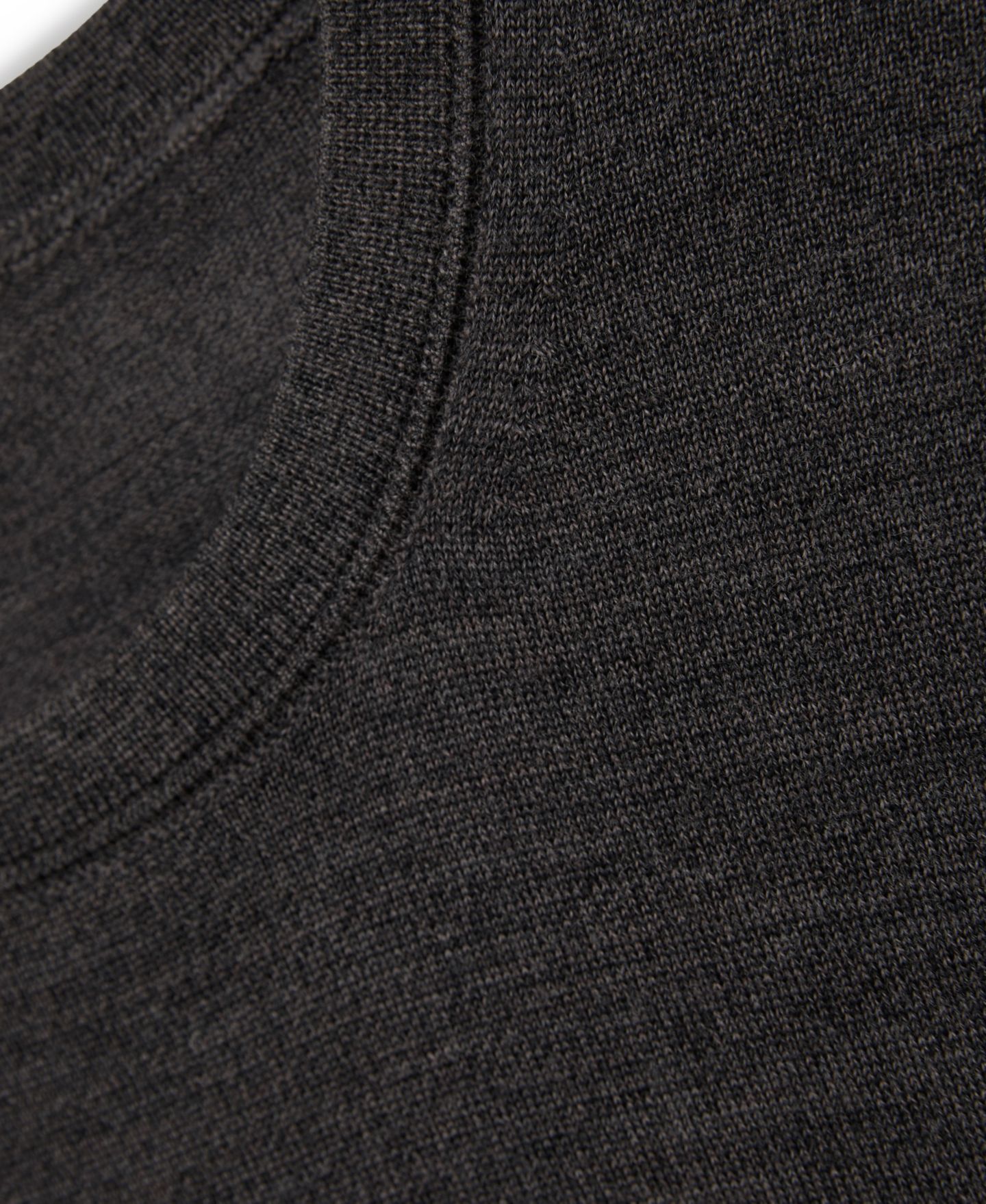 Мужской свитер REISS Wessex Long-Sleeve Slim-Fit Merino Wool, цвет: Тёмный коричневый — фото 3