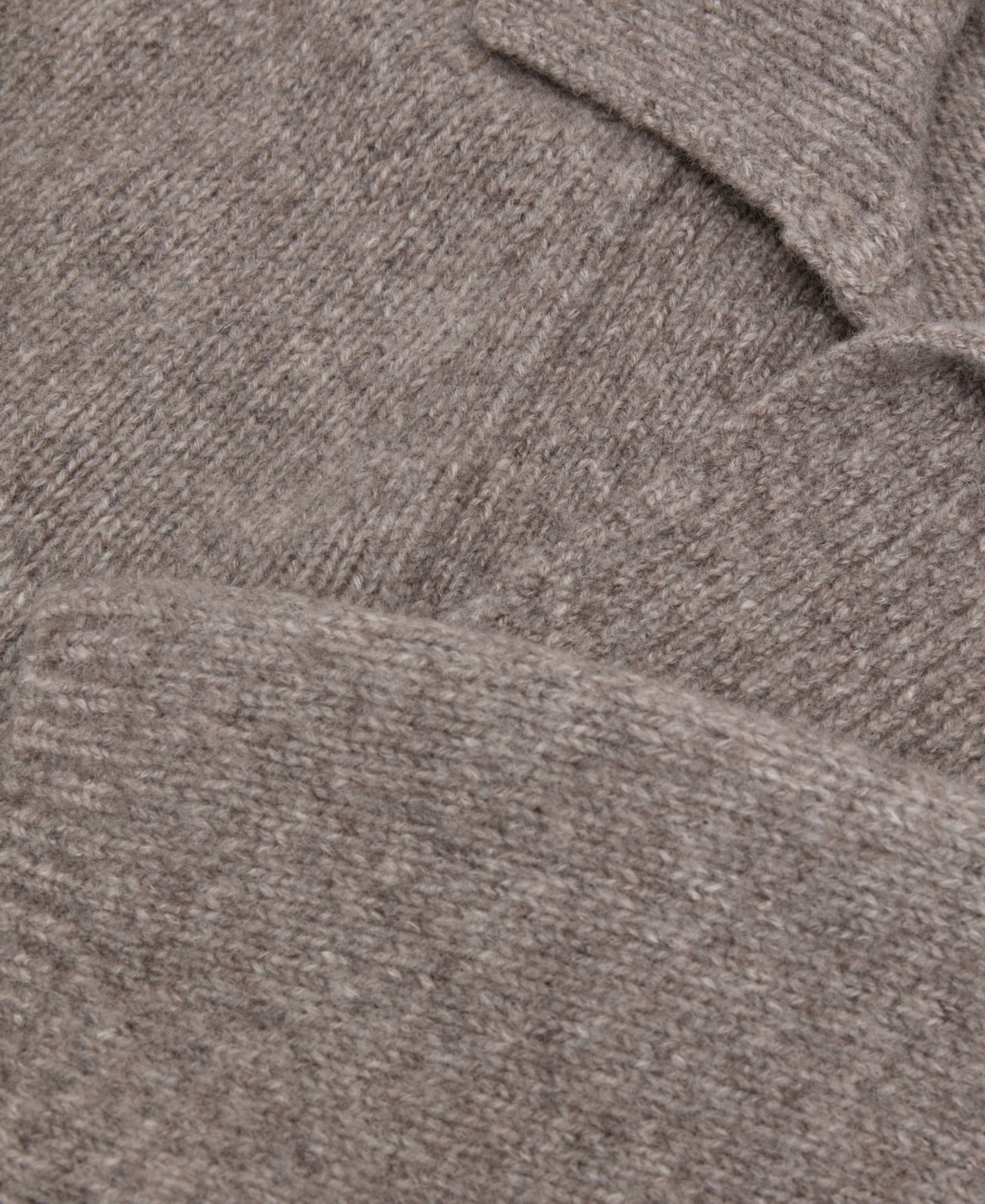 Мужской свитер REISS Vatali Open-Collar Wool-Blend Melange-Knit Pullover, цвет: Серо-коричневый коричневый меланжевый — фото 3