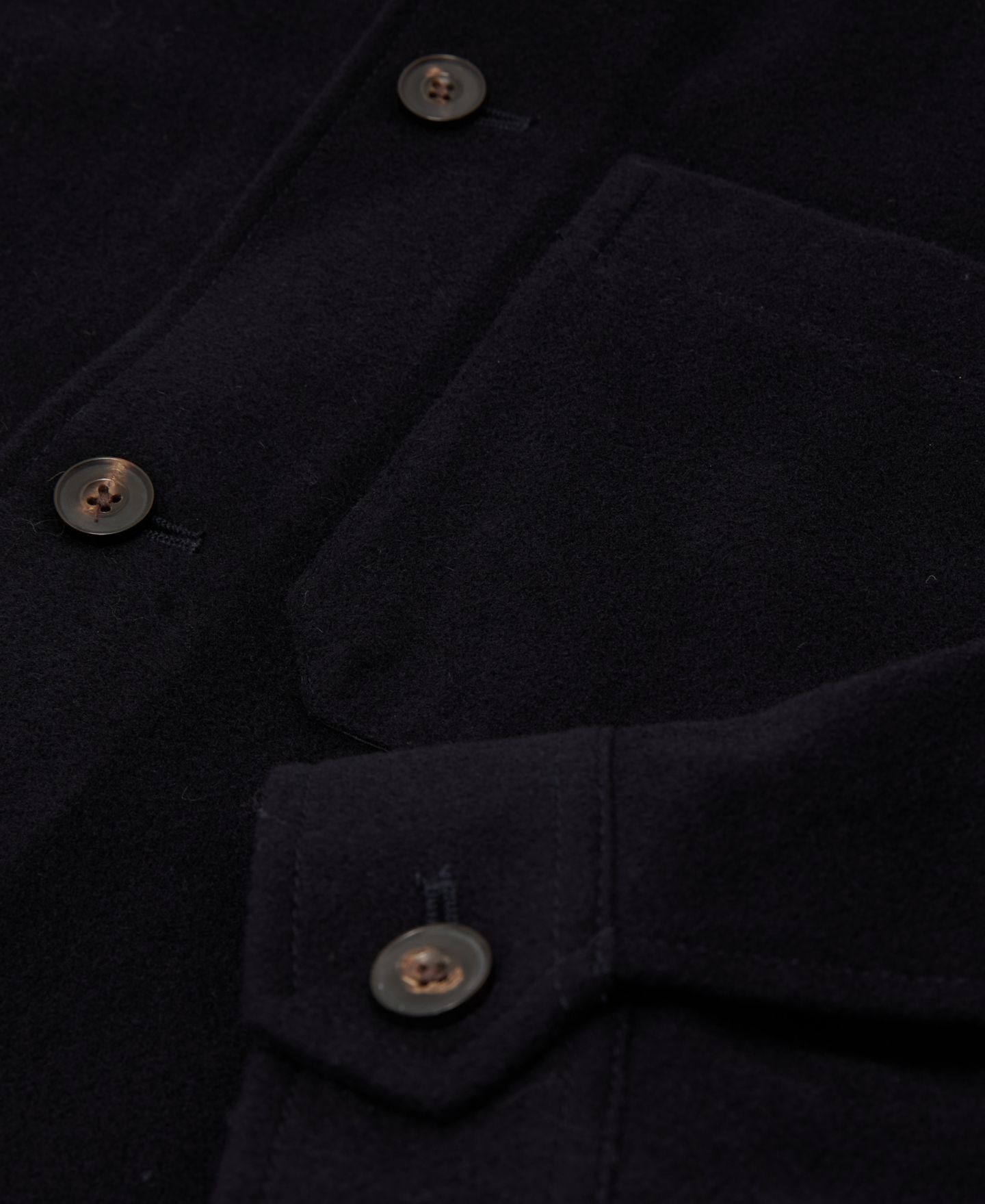 Мужская рубашка REISS Collin Wool-Blend Long-Sleeve Overshirt, цвет: Тёмно-синий — фото 3