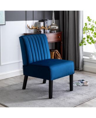 Mid Century Modern Velvet Accent Chairs, (Set of 2)