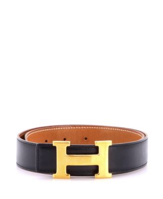 Pre-Owned HermA s Constance Reversible Belt Leather Medium