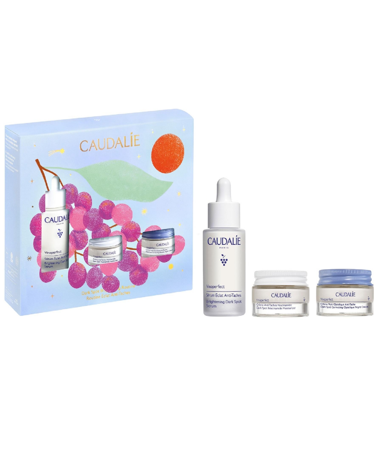 Caudalie 3-Piece Vinoperfect Vitamin C Alternative Dark Spot Brightening Routine Gift Set