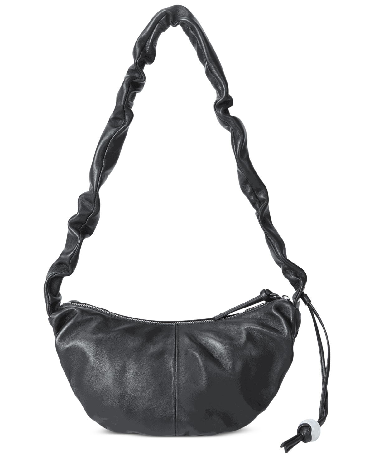 orYANY Kech Adjustable Lamb Leather Crossbody Handbag - Black