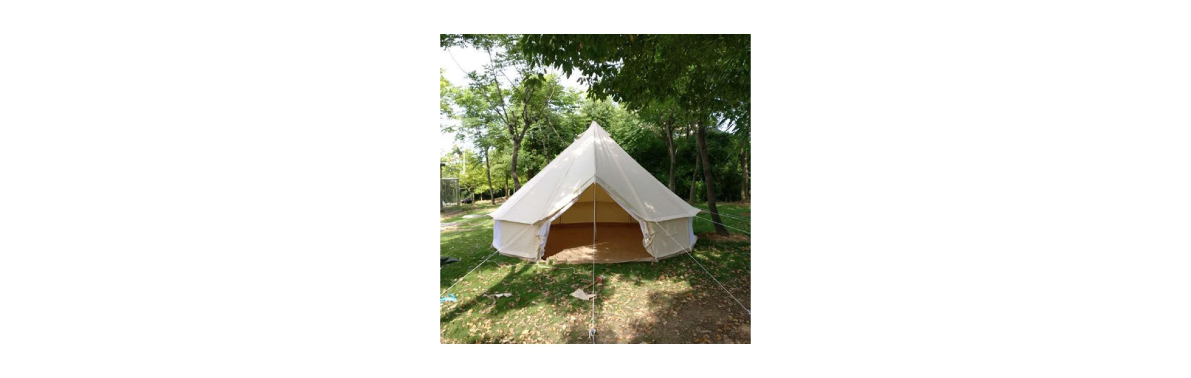 Sevorley 6M Oversized Indian Pyramid Cotton Tent, Outdoor Waterproof Heavy-Duty Luxury Glamping Cotton Tent for Family Trips, Friends