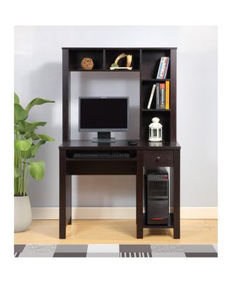  Student Desk with Hutch, 39" Compact Writing and Laptop Desk