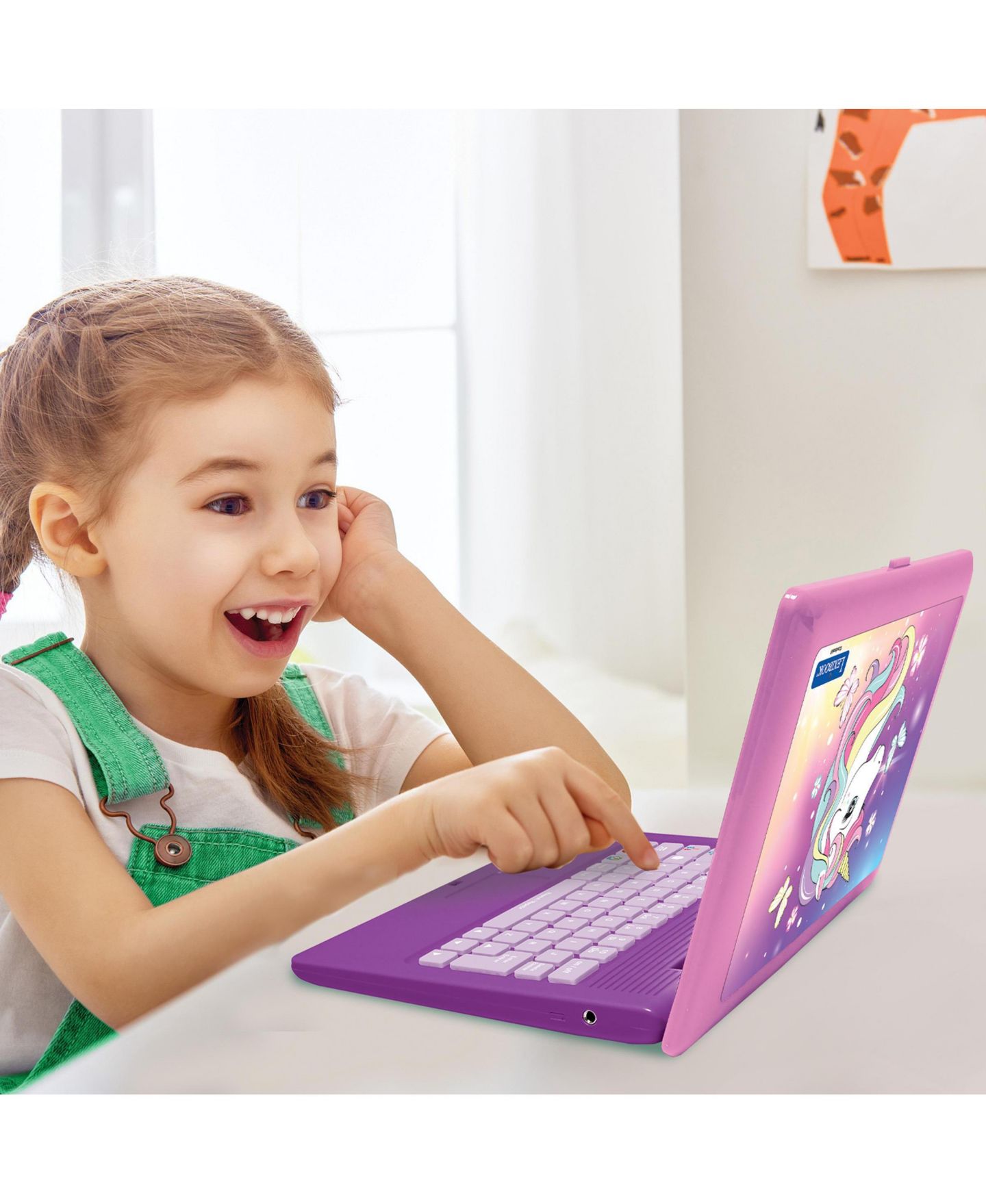 Детская игрушка Lexibook Unicorn Bilingual English and Spanish 164 Activities Educational Laptop, от 4 лет, цвет: Фиолетовый — фото 3