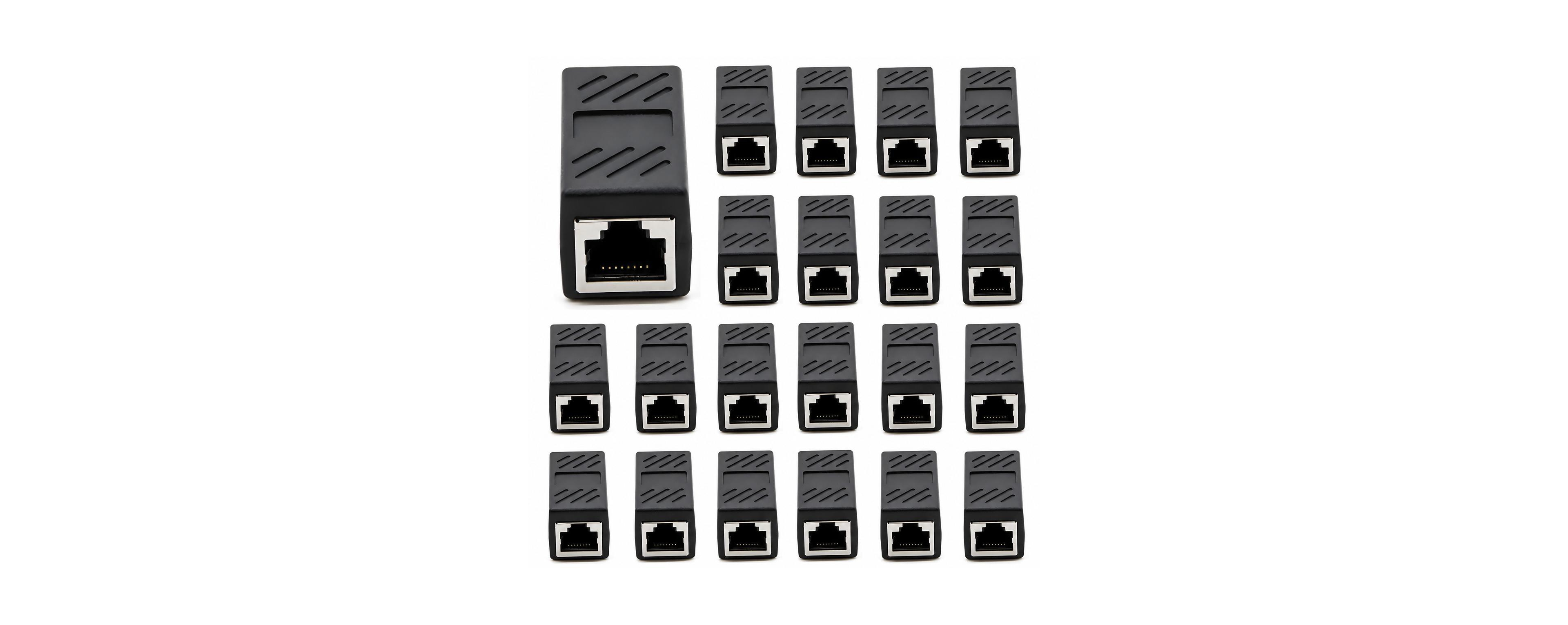 Lofree RJ45 10-Gigabit Female-to-Female Ethernet Cable Coupler Extender for Cat5/Cat6/Cat7