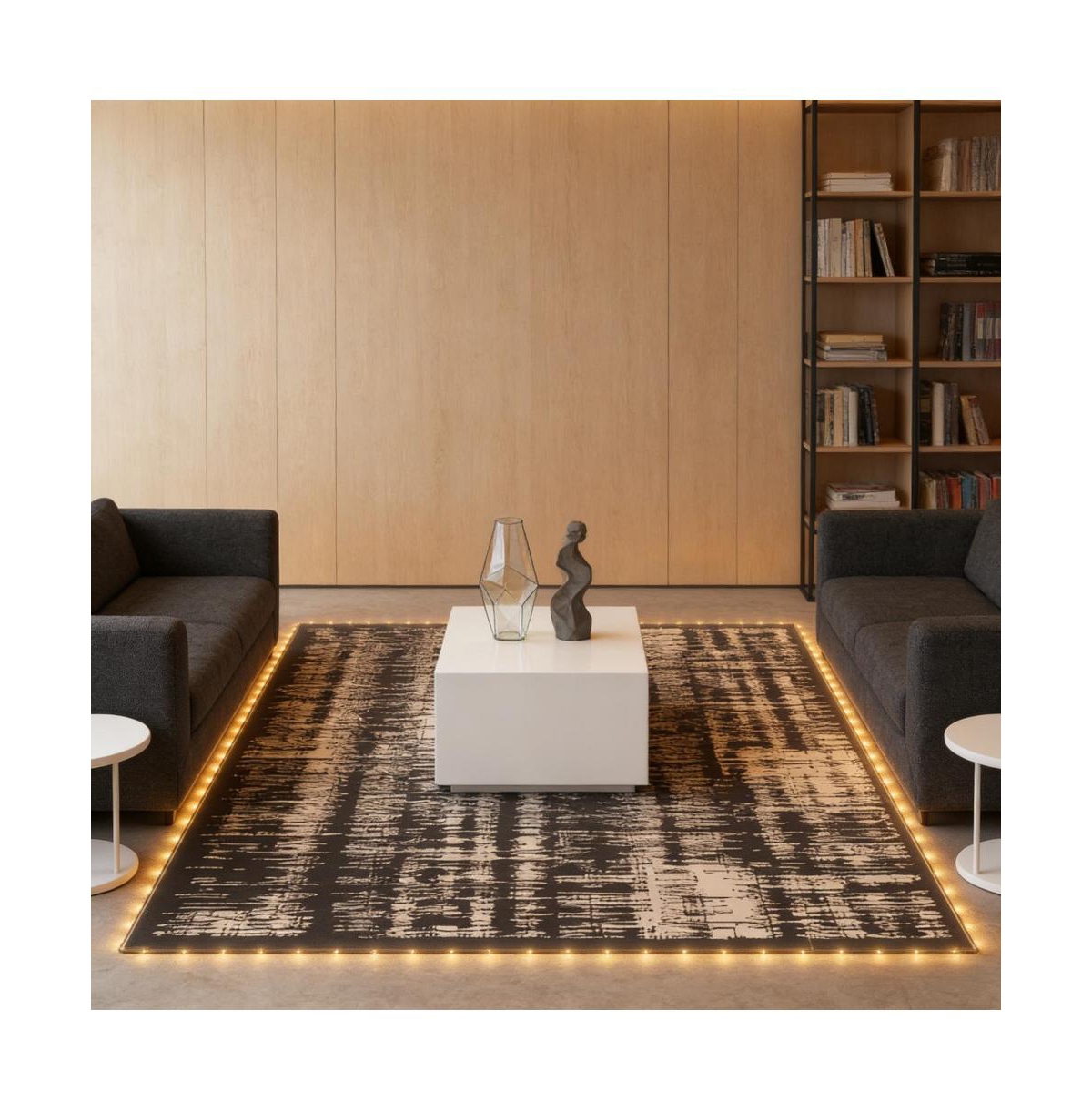 Sevorley Reversible Outdoor Rug, Pp, Non-woven Fabric, Plastic Construction, Includes a 44.3' Led string for a unique, warm