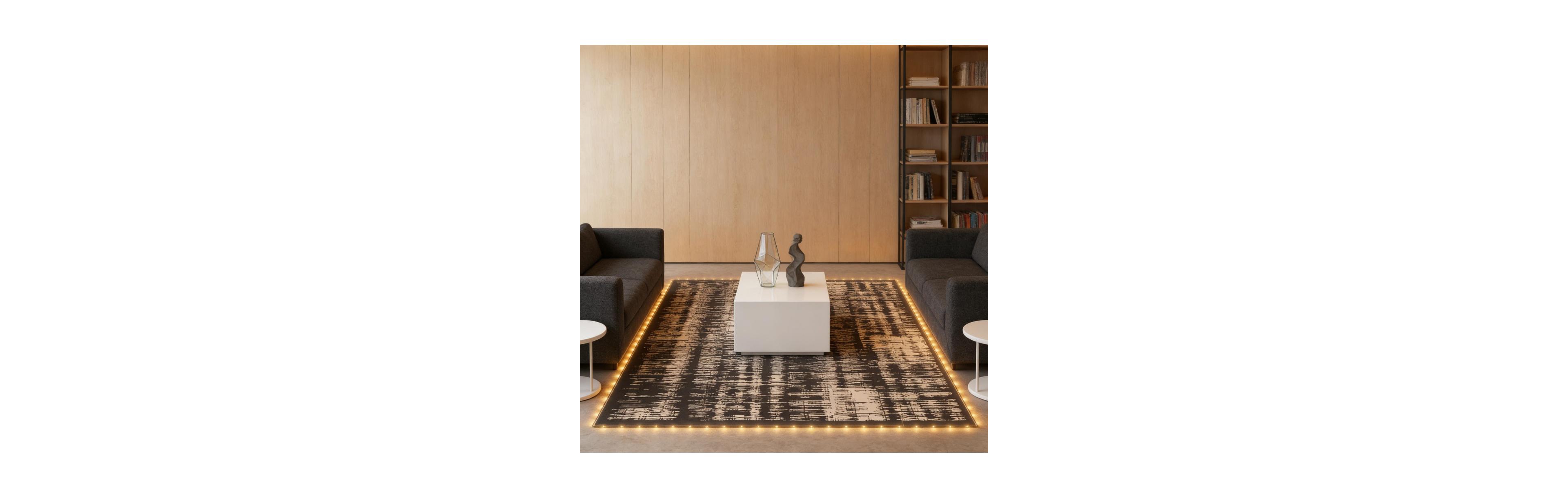 Sevorley Reversible Outdoor Rug, Pp, Non-woven Fabric, Plastic Construction, Includes a 44.3' Led string for a unique, warm