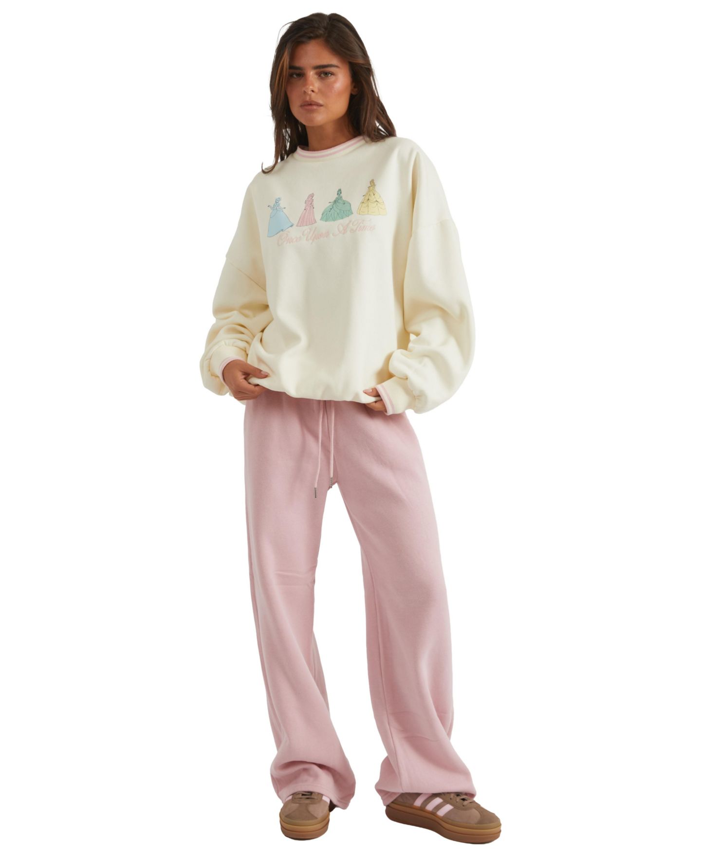 Женская толстовка Skinnydip London Disney Princess Graphic Oversized Sweatshirt, цвет: Экрю — фото 4
