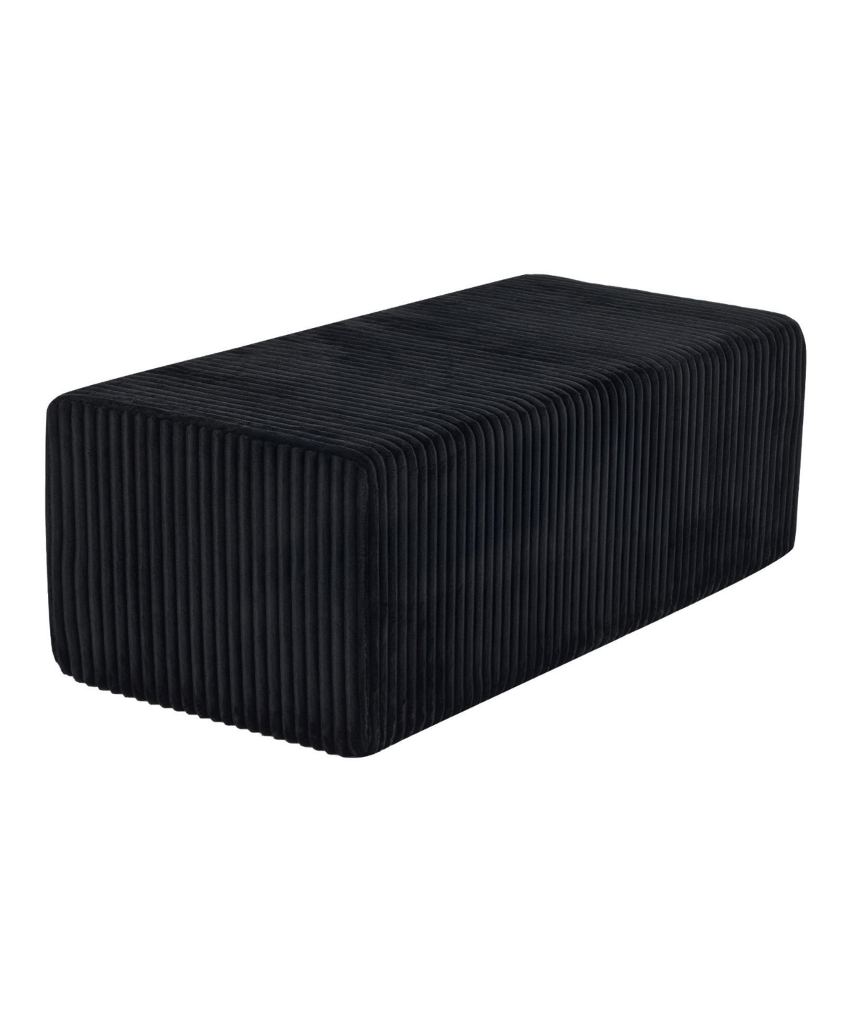 HomeRoots 51 Inch Corduroy Ottoman