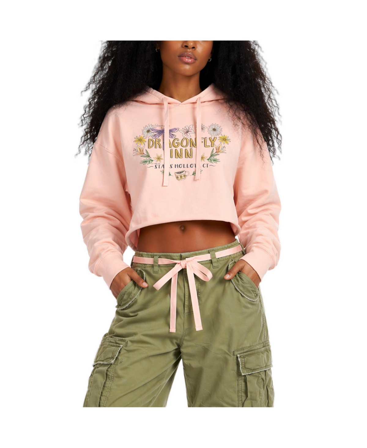 Gilmore Girls Women's Dragonfly Inn Cropped Graphic Hoodie