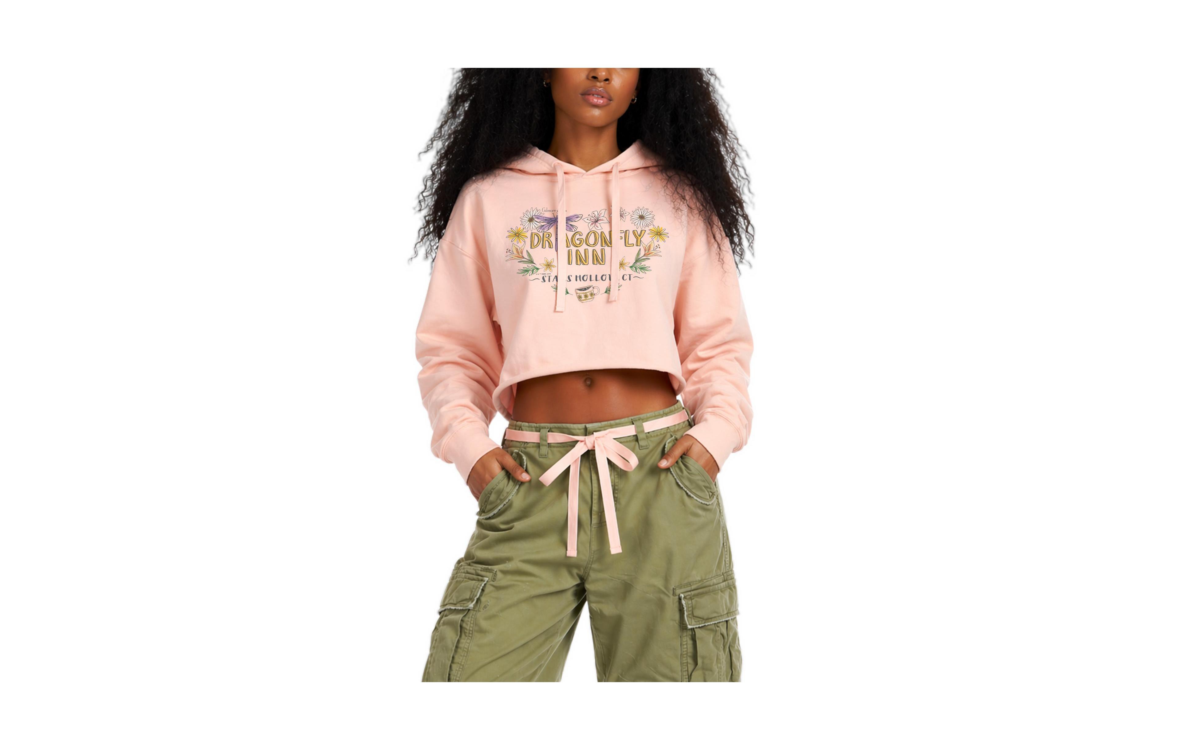 Gilmore Girls Women's Dragonfly Inn Cropped Graphic Hoodie