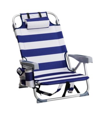 Oxford Cloth Beach Chair with Aluminum Tube Frame and 100kg Weight Capacity