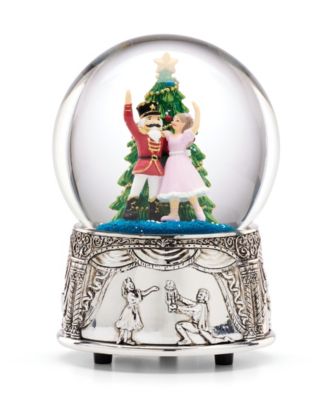Nutcracker Suite Silverplate Musical Snow Globe