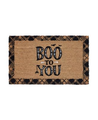 Boo to You Outdoor Coir Doormat, 18" x 30"