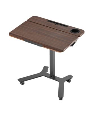 Adjustable Height Standing Desk with Tilting Top and Locking Casters