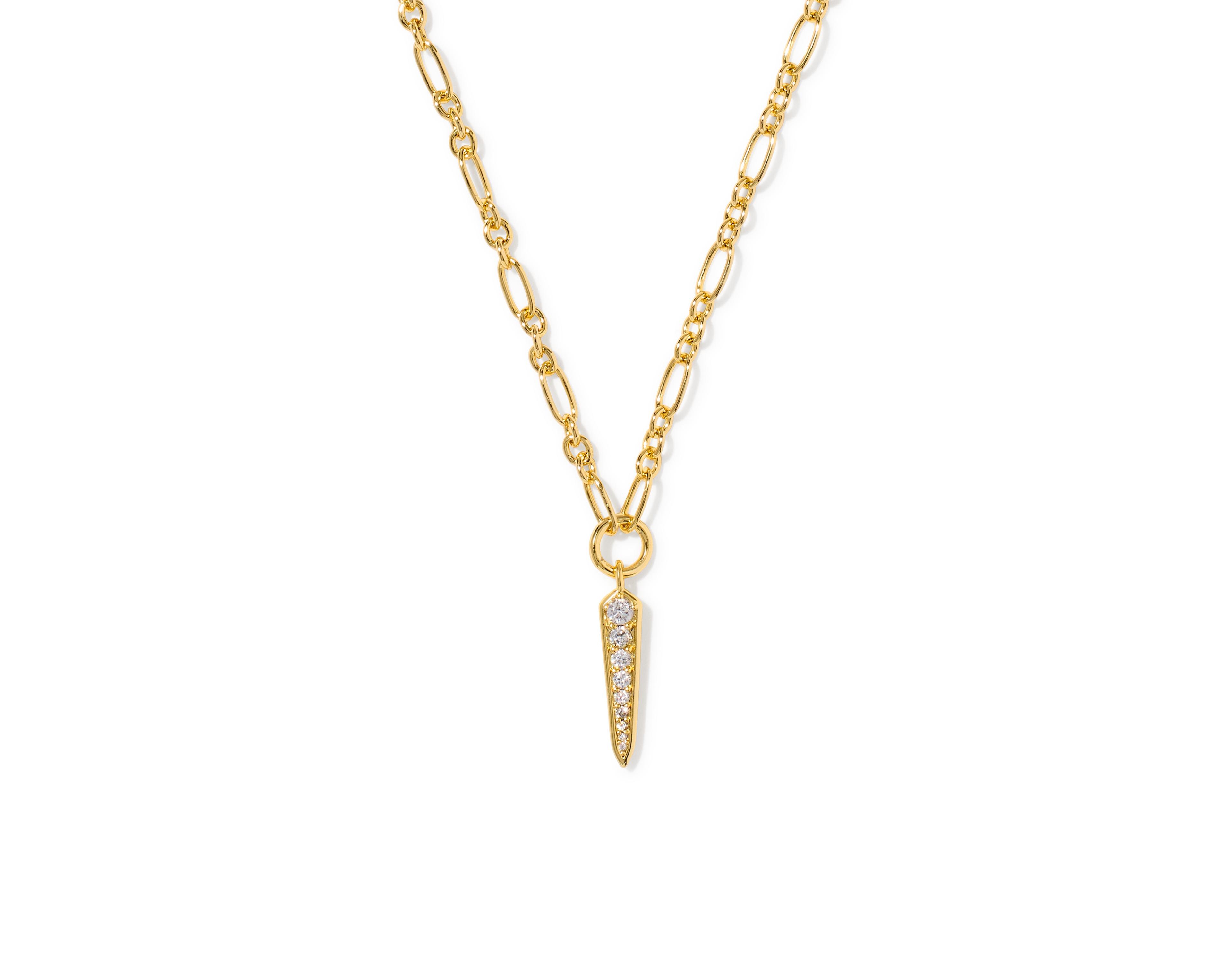 Kendra Scott Cubic Zirconia Gold Fate Necklace