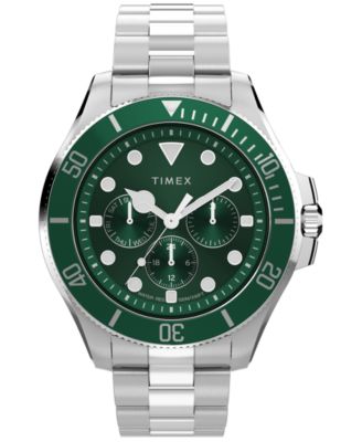 Men's Harborside Coast Quartz Silver-Tone Stainless Steel Watch 43mm
