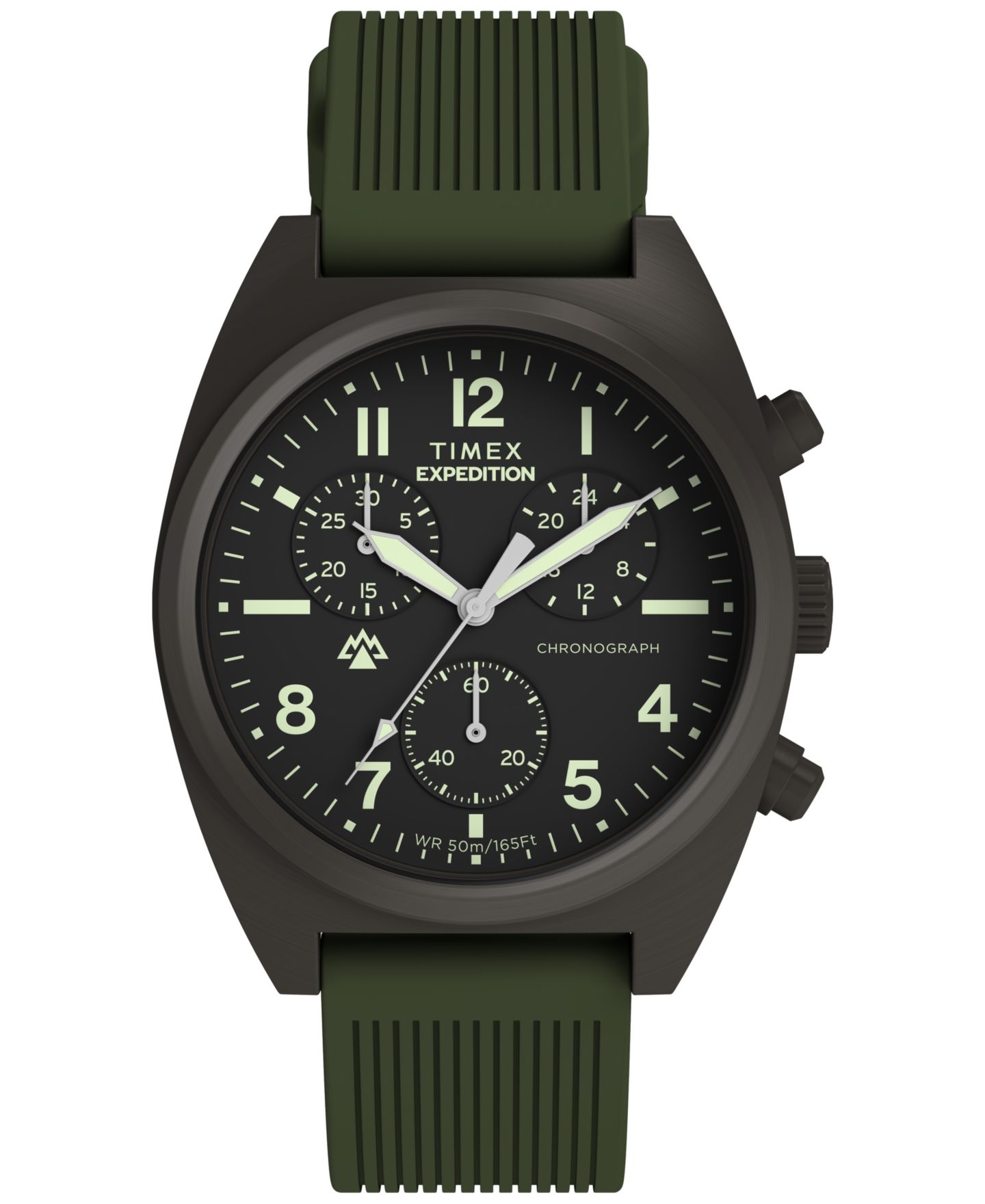 Мужские часы Timex Quartz Capstone Chronograph Green Silicone 41mm — фото 1